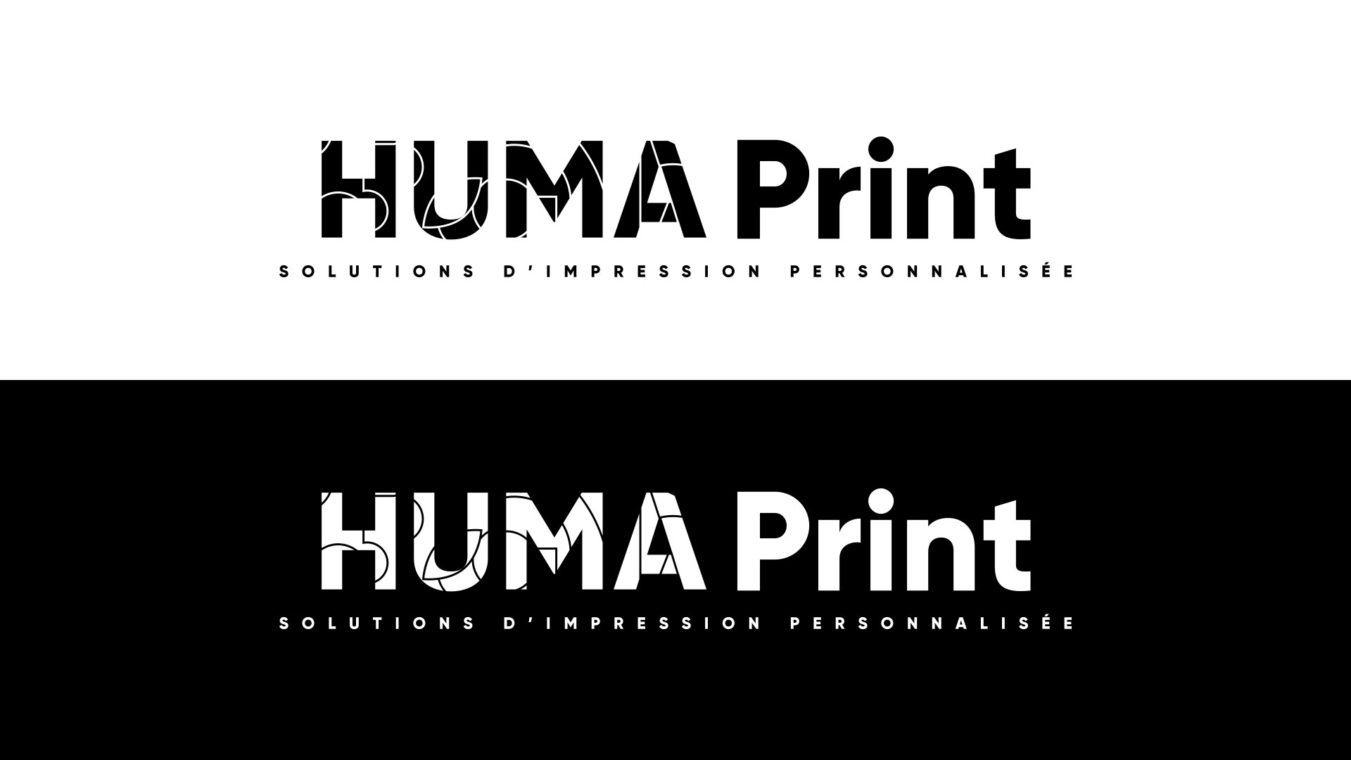 Logo HumaPrint NB Logo HumaPrint N&B